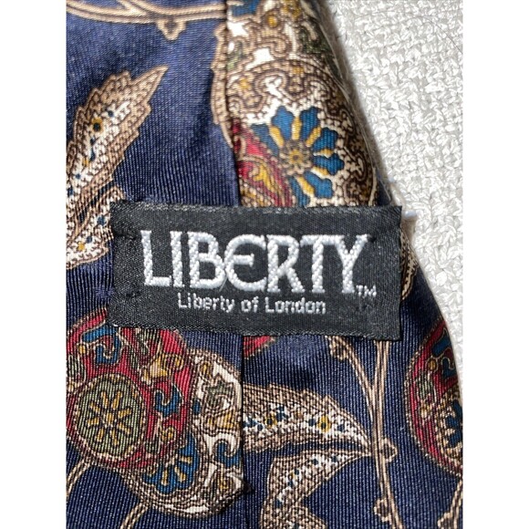 Liberty Of London Men’s Dress Tie Size 56” 3.75” Black Floral Business Formal - Picture 2 of 12